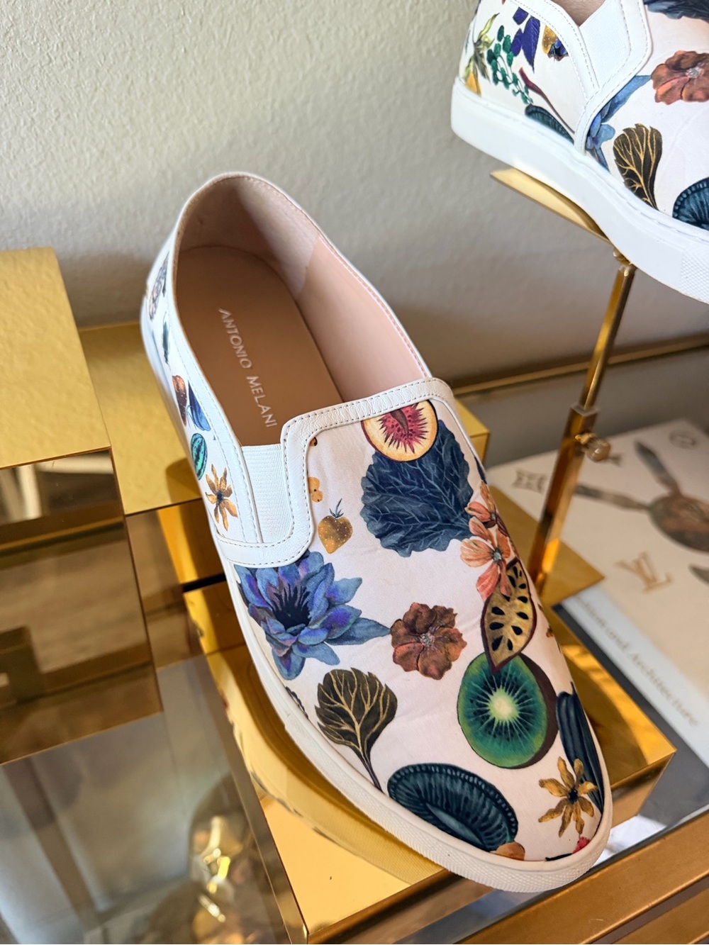 ANTONIO MELANI Floral Slip-On Sneakers